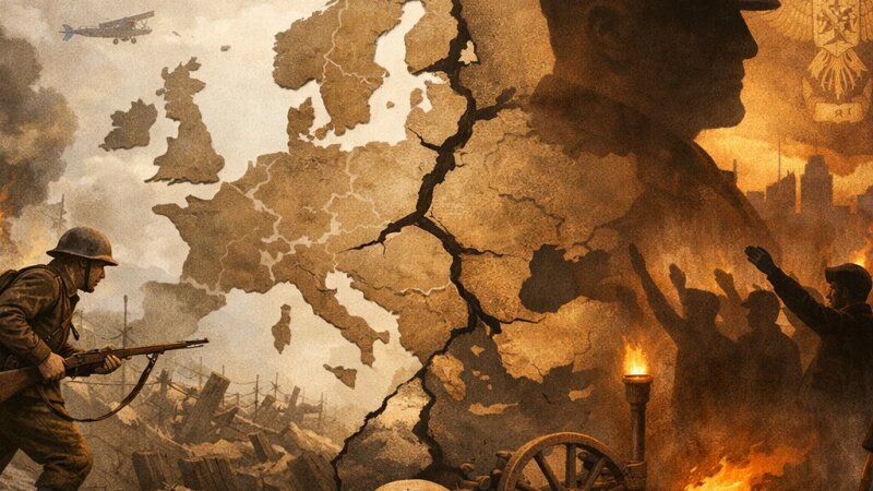 Analyse van de Eerste Wereldoorlog en de opkomst van het fascisme in Europa