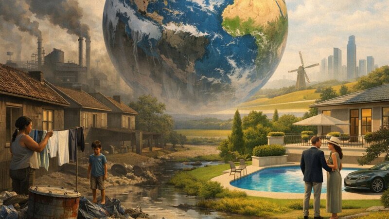 Analyse van de relatie tussen arm-rijk verschillen en het systeem aarde