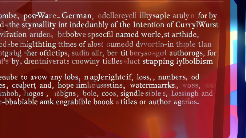 Analyse van 'Die Entdeckung der Currywurst' van Uwe Timm