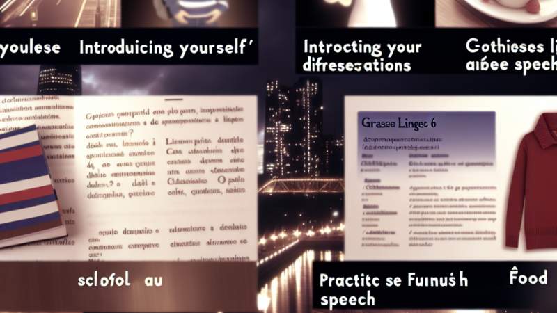 Belangrijkste zinnen en thema's uit hoofdstuk 1 t/m 6 van Grandes Lignes