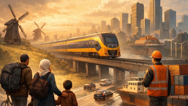 De rol van migratie en vervoer in de ontwikkeling van Nederland