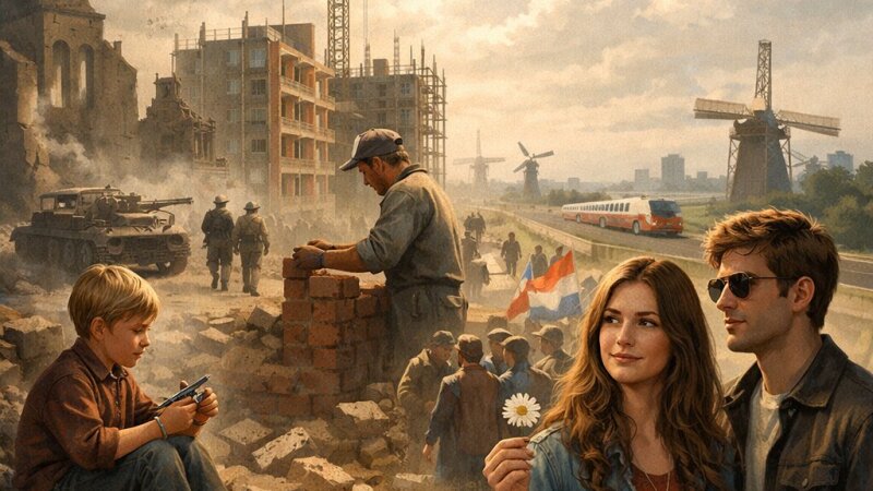 Geschiedenis van Nederland na 1945: van oorlog naar wederopbouw en verandering
