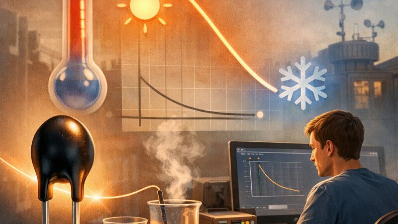Het wiskundige verband tussen NTC-weerstand en temperatuur uitgelegd