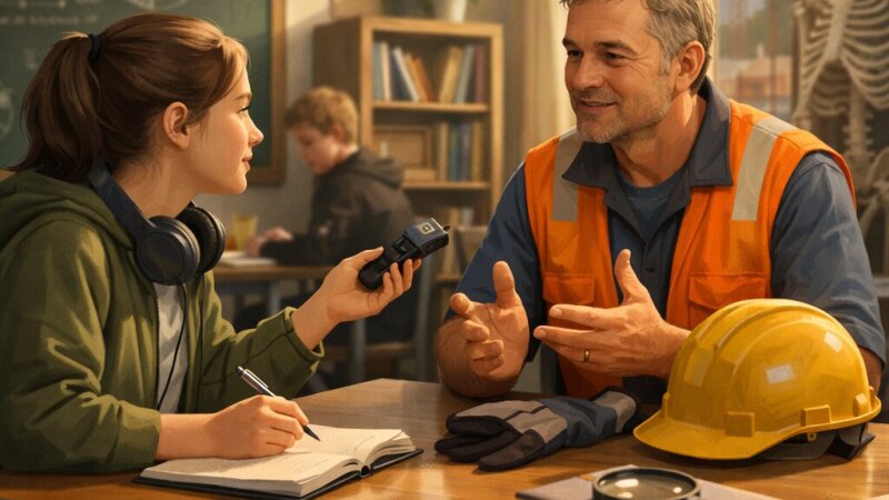 Hoe voer je een effectief interview over iemands beroep op school uit
