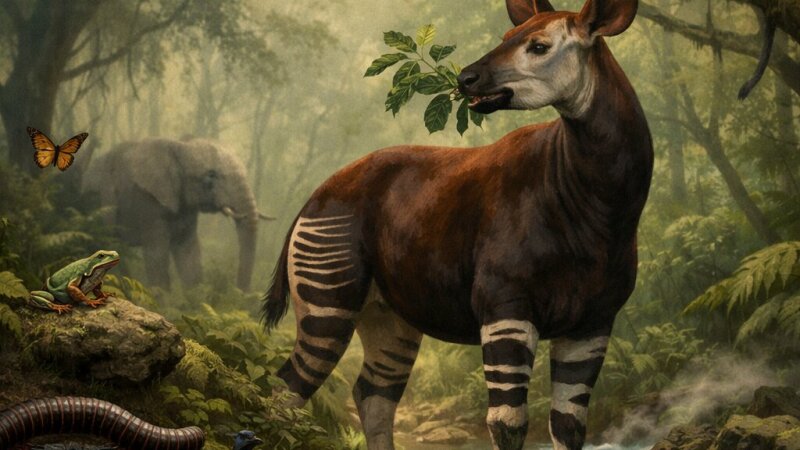 Ontdek de Unieke Okapi: Een Mysterieus Zoogdier uit het Afrikaanse Regenwoud